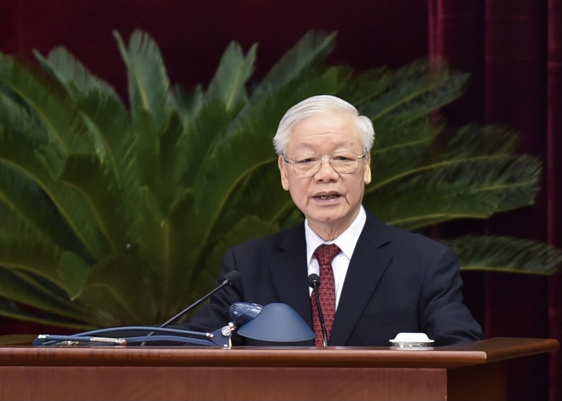 Tổng Bí thư Nguyễn Phú Trọng phát biểu khai mạc Hội nghị. Ảnh: Nhật Bắc